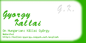 gyorgy kallai business card