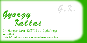 gyorgy kallai business card